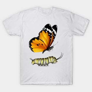 Butterfly and  caterpillar T-Shirt